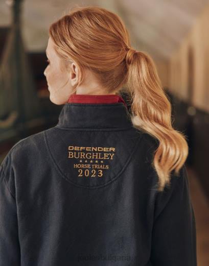 облекло P42D112 френски флот Жени Joules ватиран суичър с 1/4 цип burghley