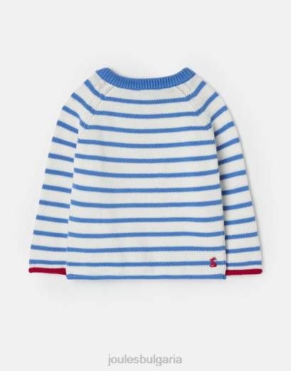 облекло P42D411 зайче райе бебета Joules пуловер winnie intarsia 0-3 години