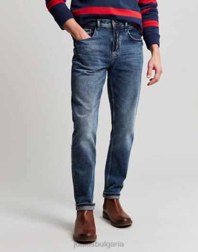 облекло P42D230 деним със средно пране мъже Joules дънковият дънк oakham slim fit с 5 джоба