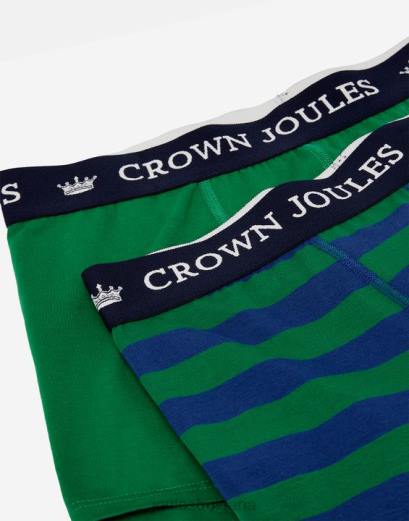 аксесоари P42D172 зелена синя ивица мъже Joules crown памучни боксерки 2 бр
