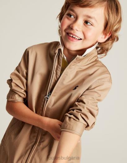 облекло P42D336 светлокафяво момчета Joules яке harrington 2-12г