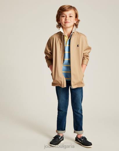 облекло P42D336 светлокафяво момчета Joules яке harrington 2-12г