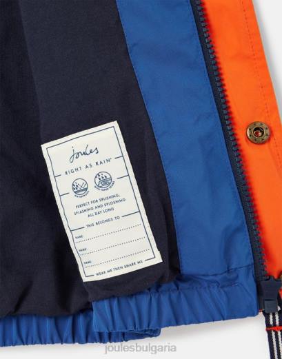 облекло P42D338 тъмно синьо момчета Joules sailaway водоустойчиво яке 2-12 години