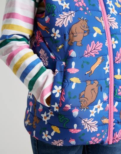 облекло P42D260 син момичета Joules двустранна жилетка gruffalo flip it 1-6 години