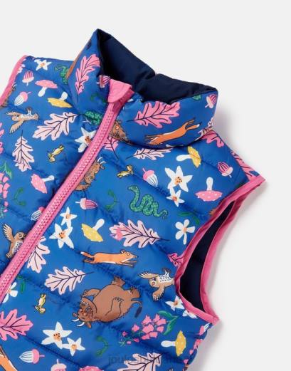 облекло P42D260 син момичета Joules двустранна жилетка gruffalo flip it 1-6 години