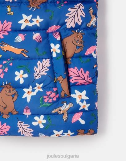 облекло P42D260 син момичета Joules двустранна жилетка gruffalo flip it 1-6 години