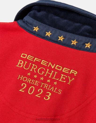 облекло P42D329 тъмно червено момичета Joules поло тениска burghley 2-12 години