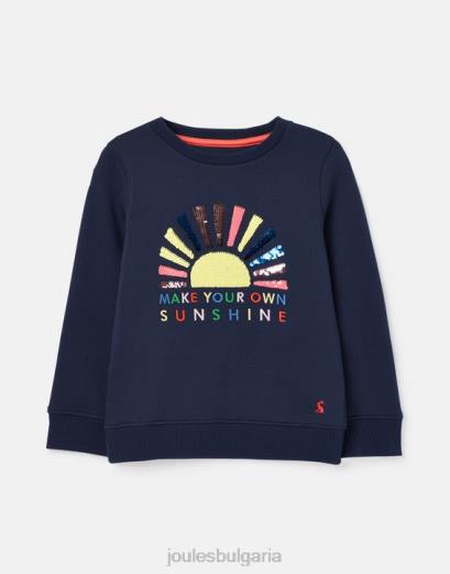 облекло P42D264 синьо слънце момичета Joules суичър mackenzie 5-12г